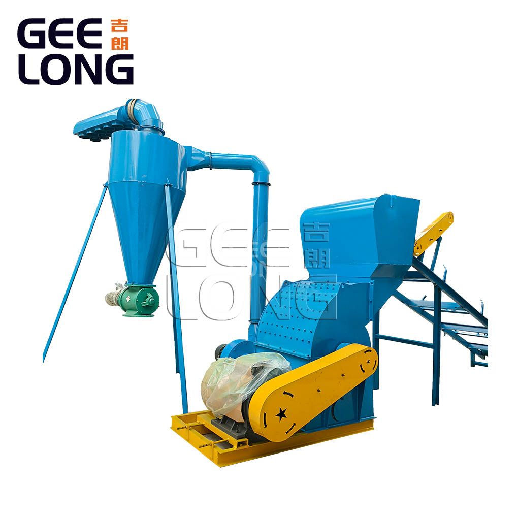 Wood waste crusher machine, wood shredder machine
